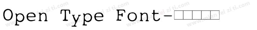 Open Type Font字体转换